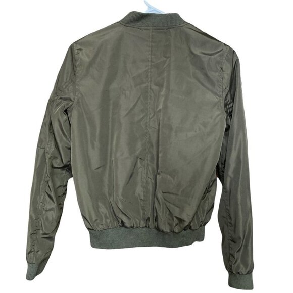 New Look Bomber Jacket Olive Green Size Small - Picture 3 of 6
